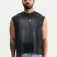 Washed Waffle Charcoal Vest
