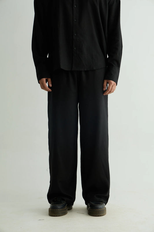 Black Linen Pant