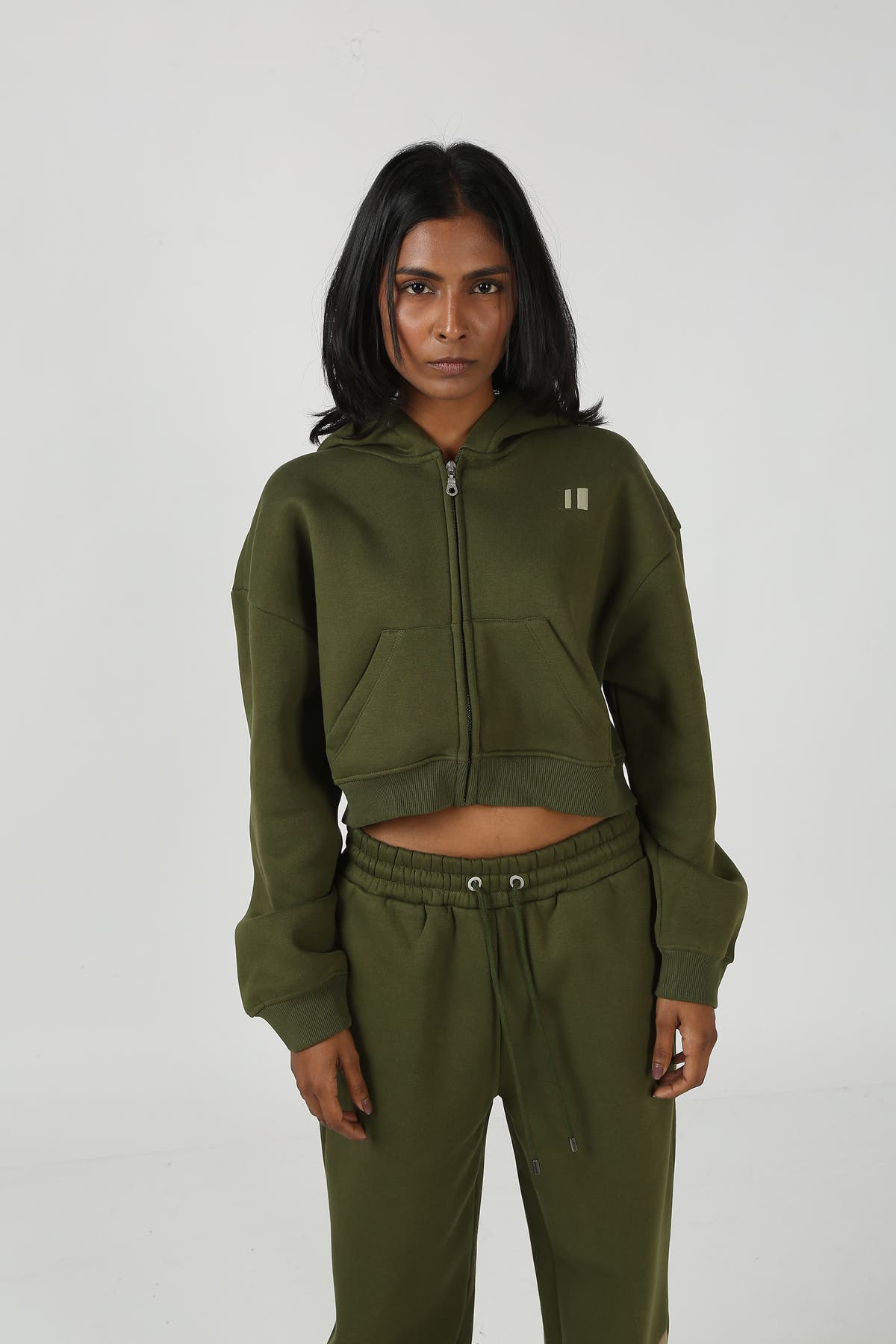 Chapter2Drip The Everyday Olive crop zipper