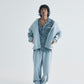 Pastel Blue Everyday Zipper Hoodie + Sweatpants Set
