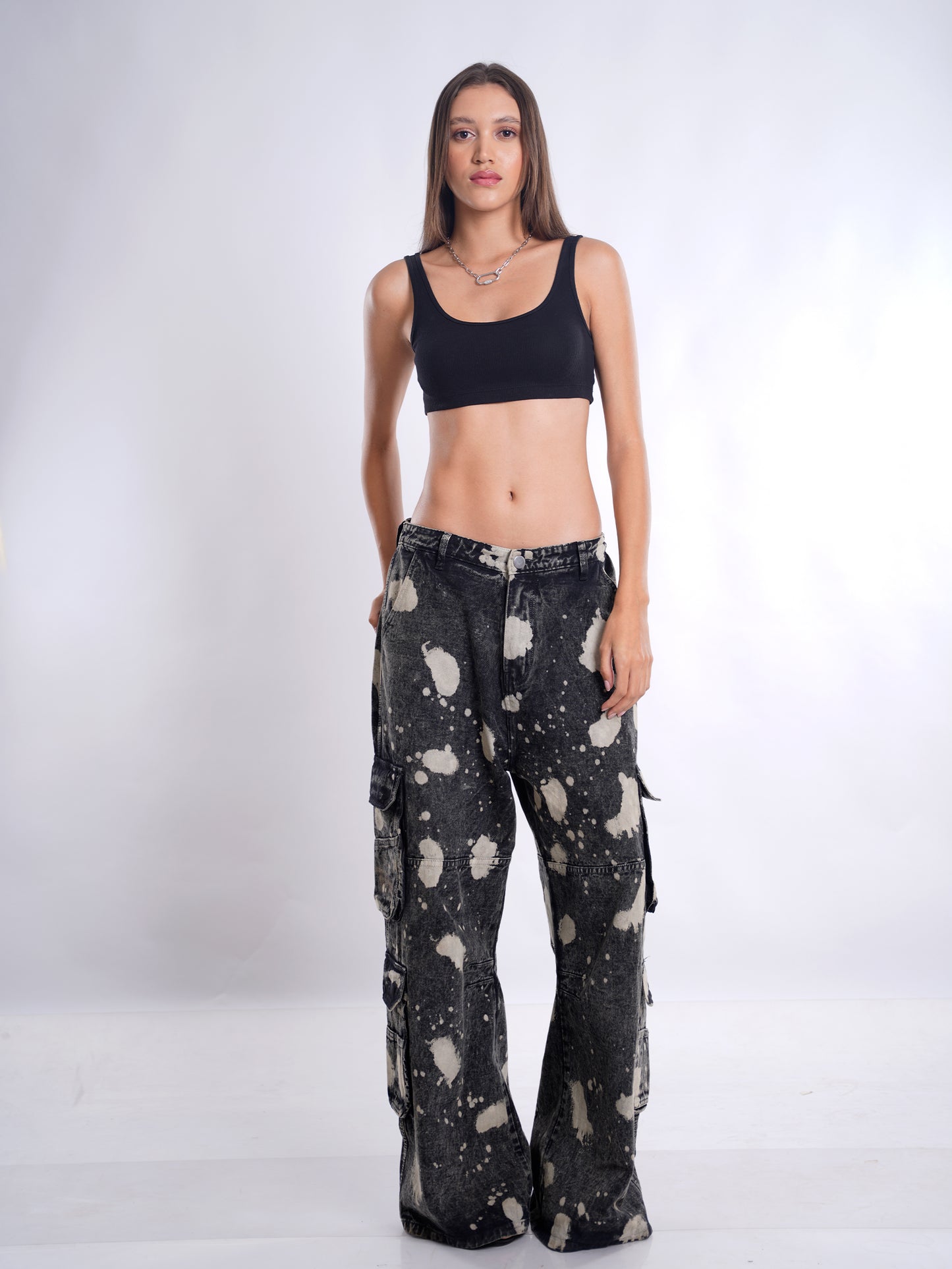 Black Hypo Denim Cargo