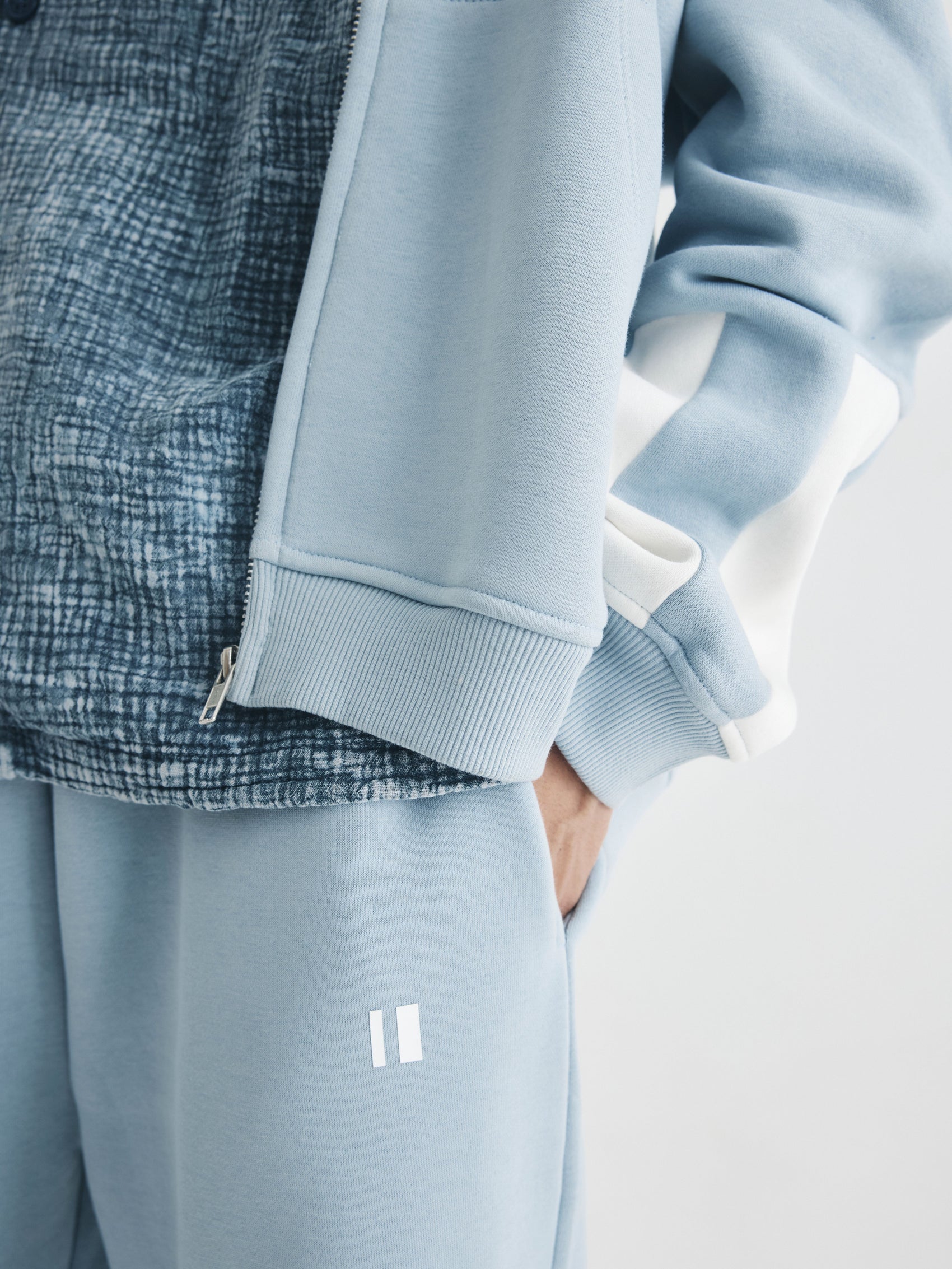 Pastel Blue Everyday Zipper Hoodie