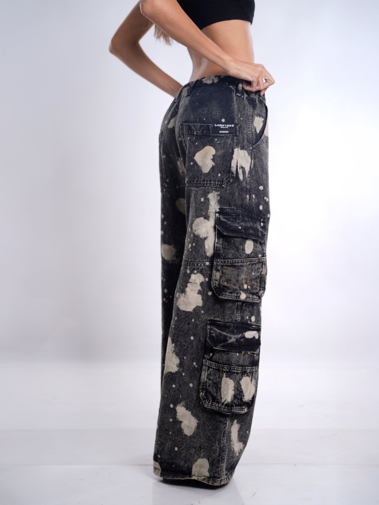 Black Hypo Denim Cargo