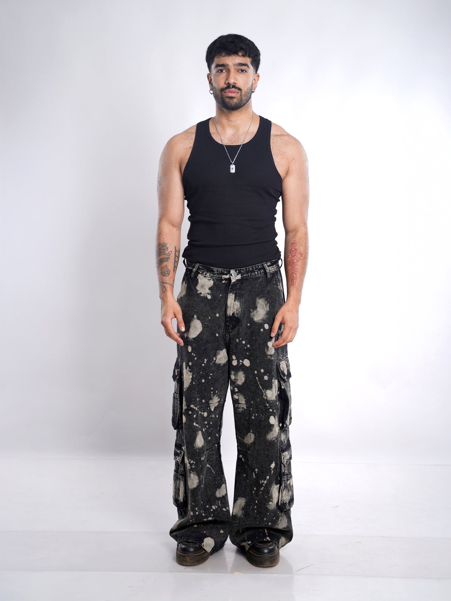 Black Hypo Denim Cargo