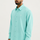 Ocean Blue Linen Shirt