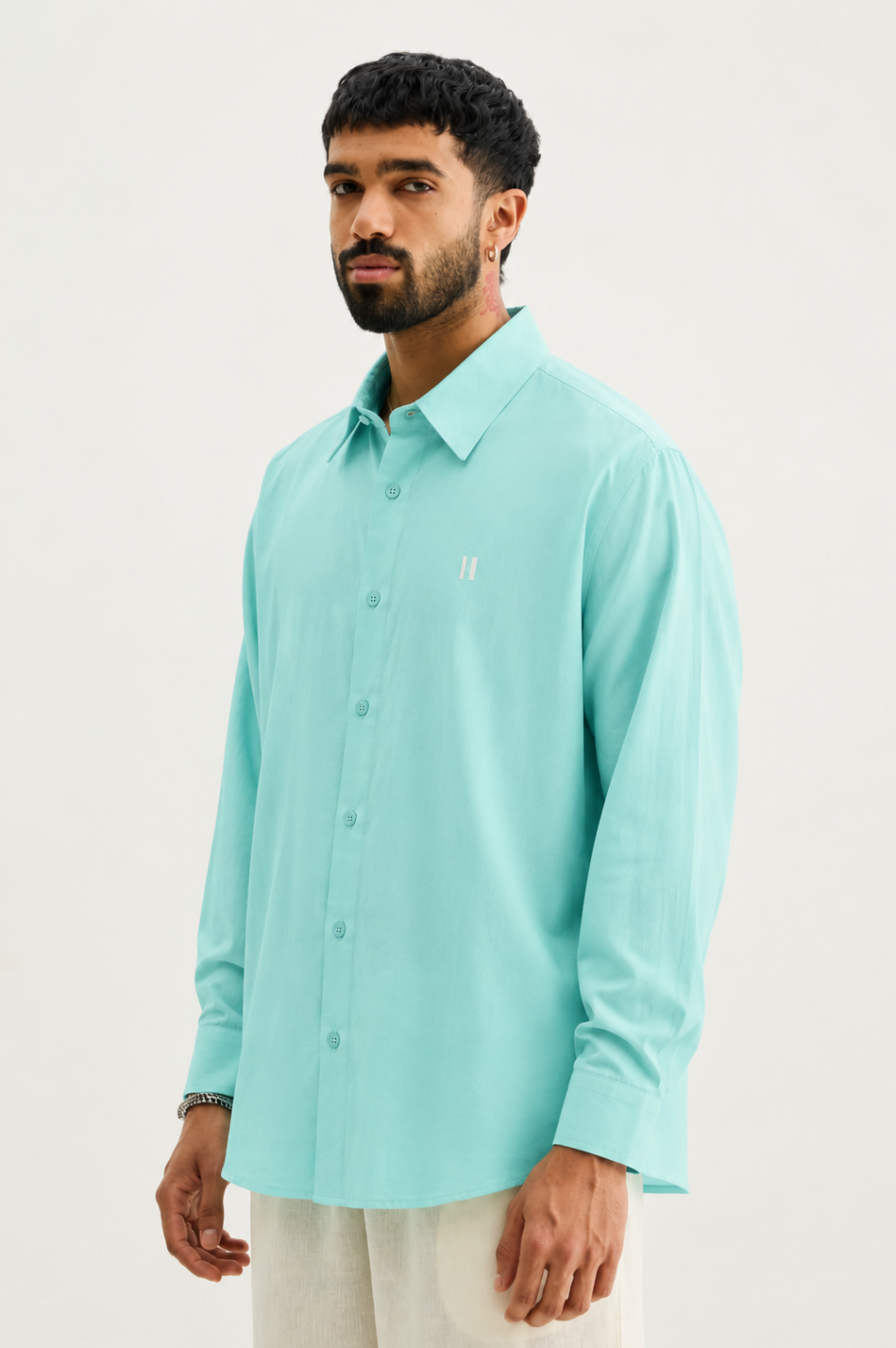 Ocean Blue Linen Shirt