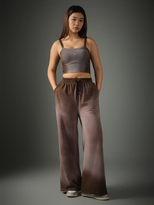 Chapter2Drip Brown spray-washed crop top — view 2