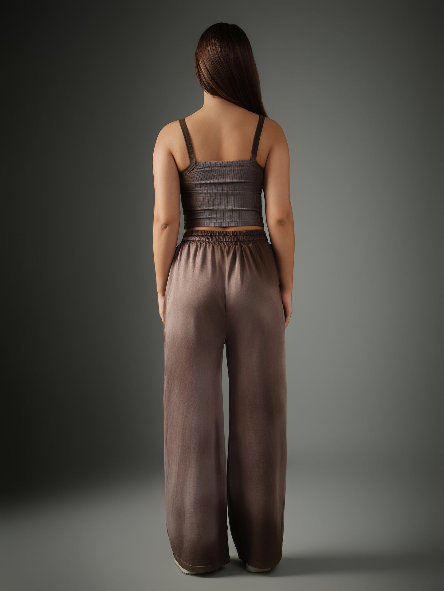 Chapter2Drip Brown spray-washed crop top — view 3
