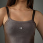 Chapter2Drip Brown spray-washed crop top