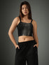 Chapter2Drip Black spray-washed crop top
