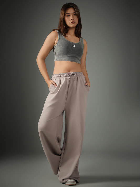 Chapter2Drip Beige solid sweatpants — view 2