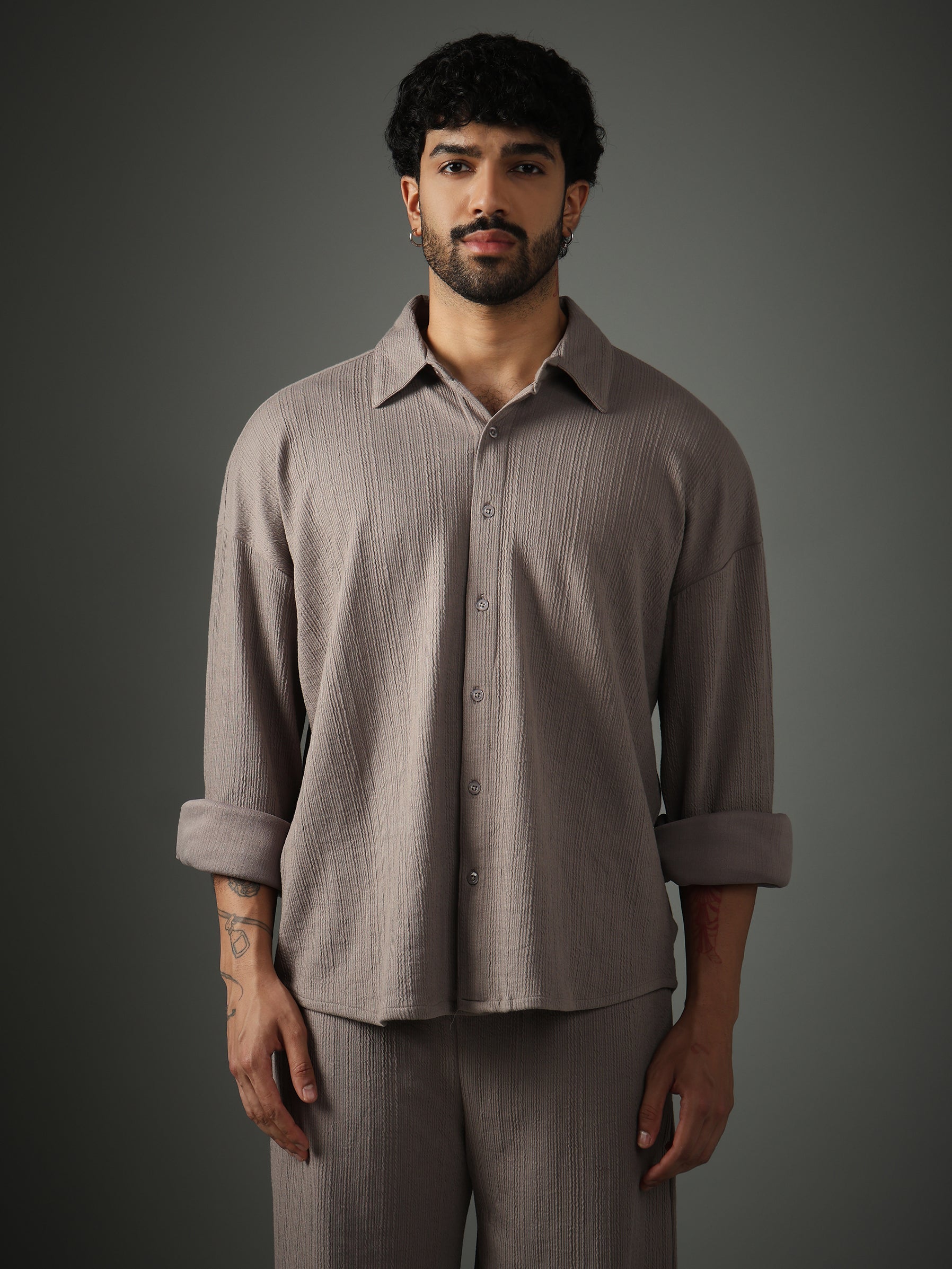 Chapter2Drip Crossknit Grey shirt