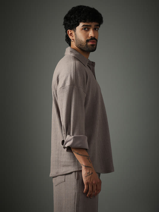Chapter2Drip Crossknit Grey shirt — view 5