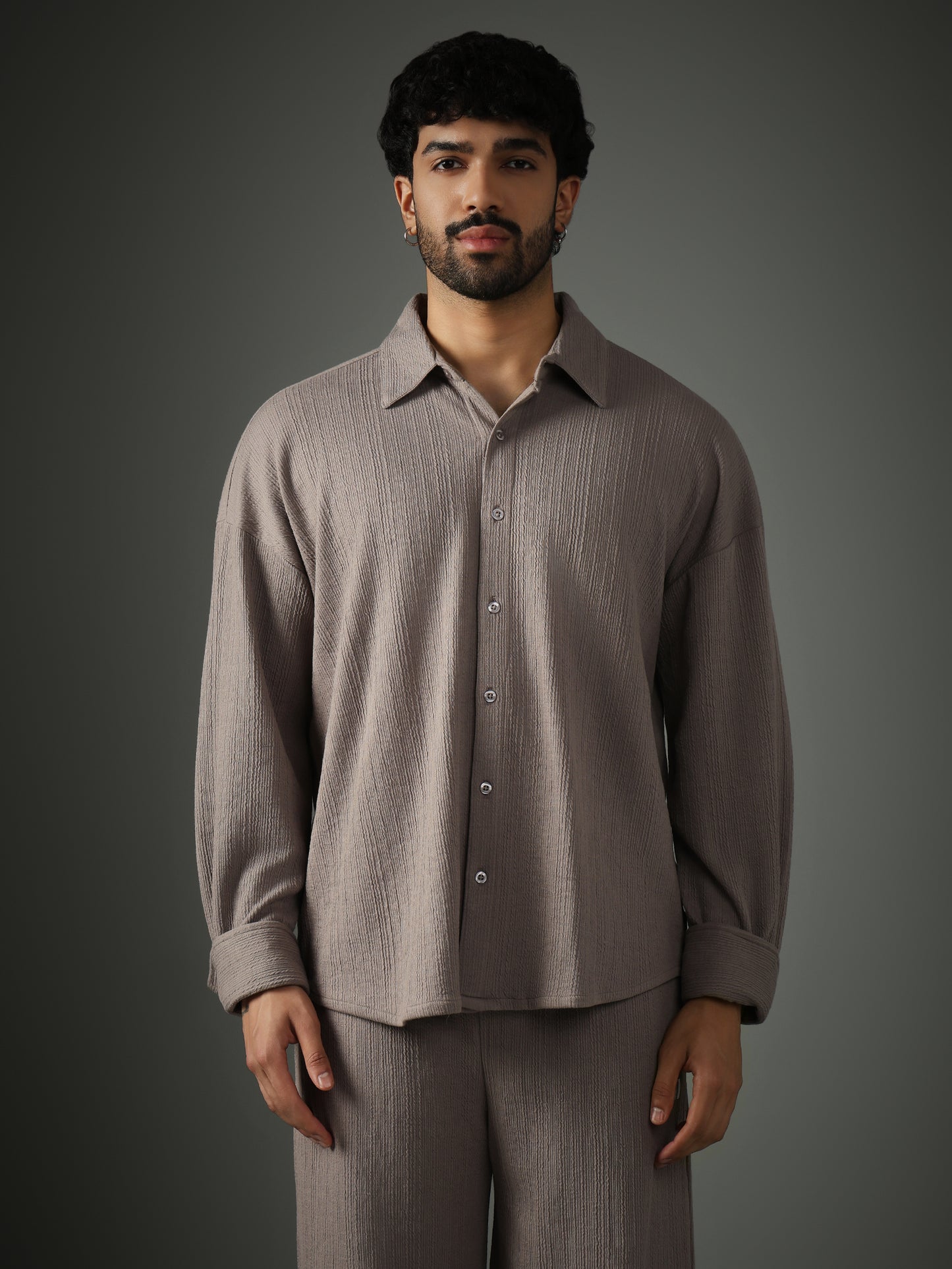 Cross Knit Grey Set