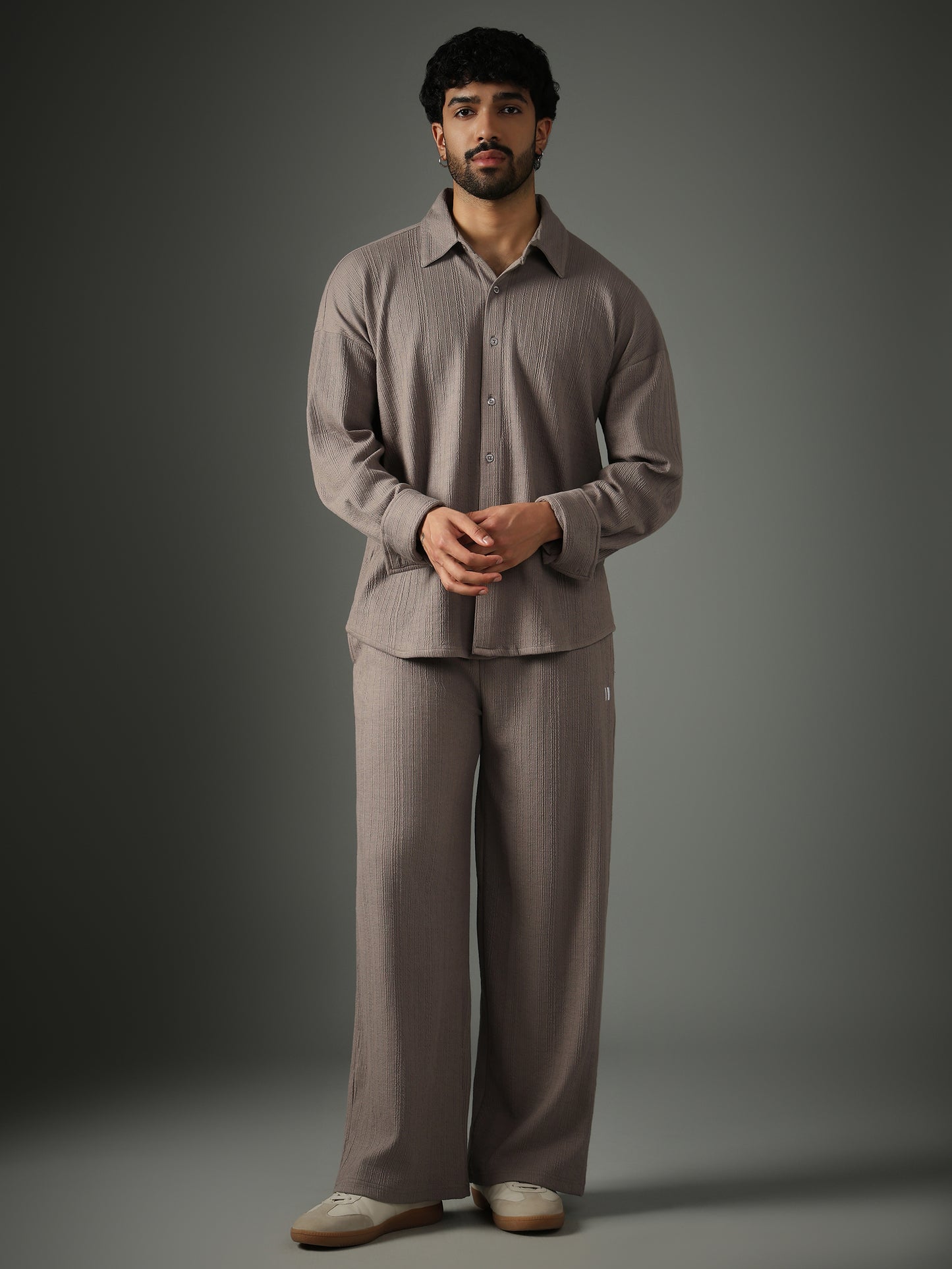 Cross Knit Grey Set