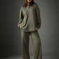Cross Knit Olive Set