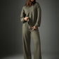 Cross Knit Olive Set