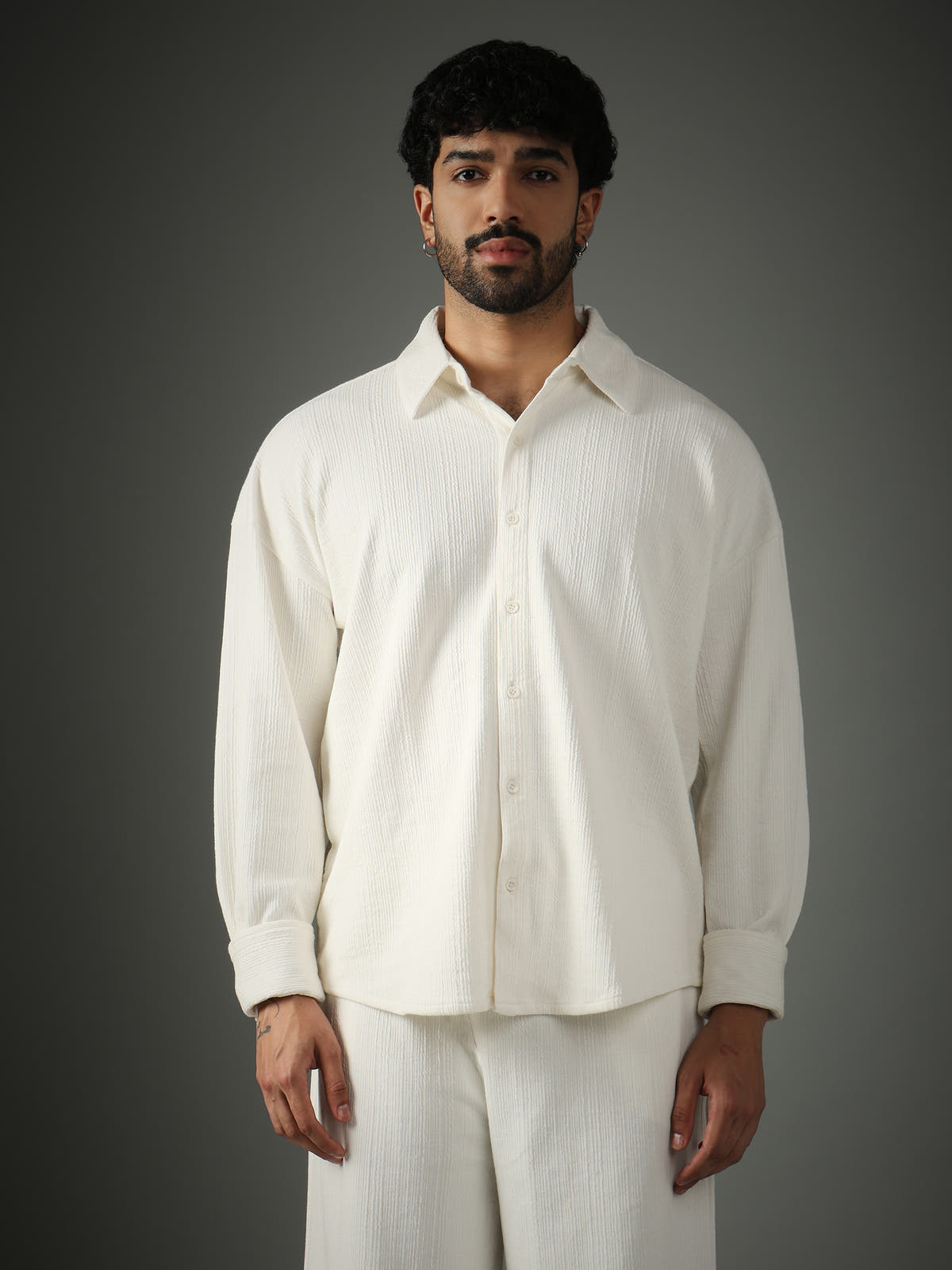 Chapter2Drip Crossknit White shirt
