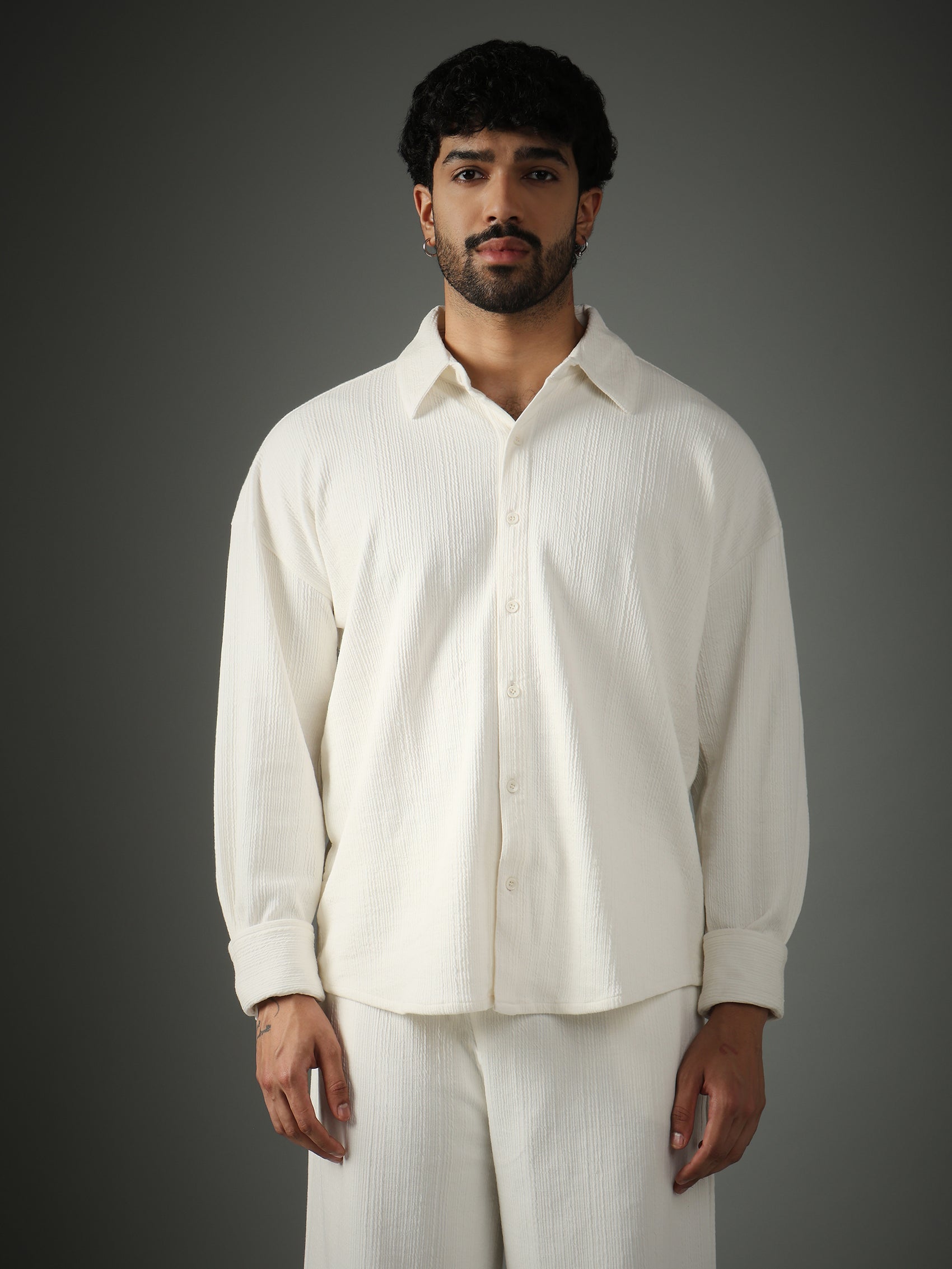Chapter2Drip Crossknit White shirt