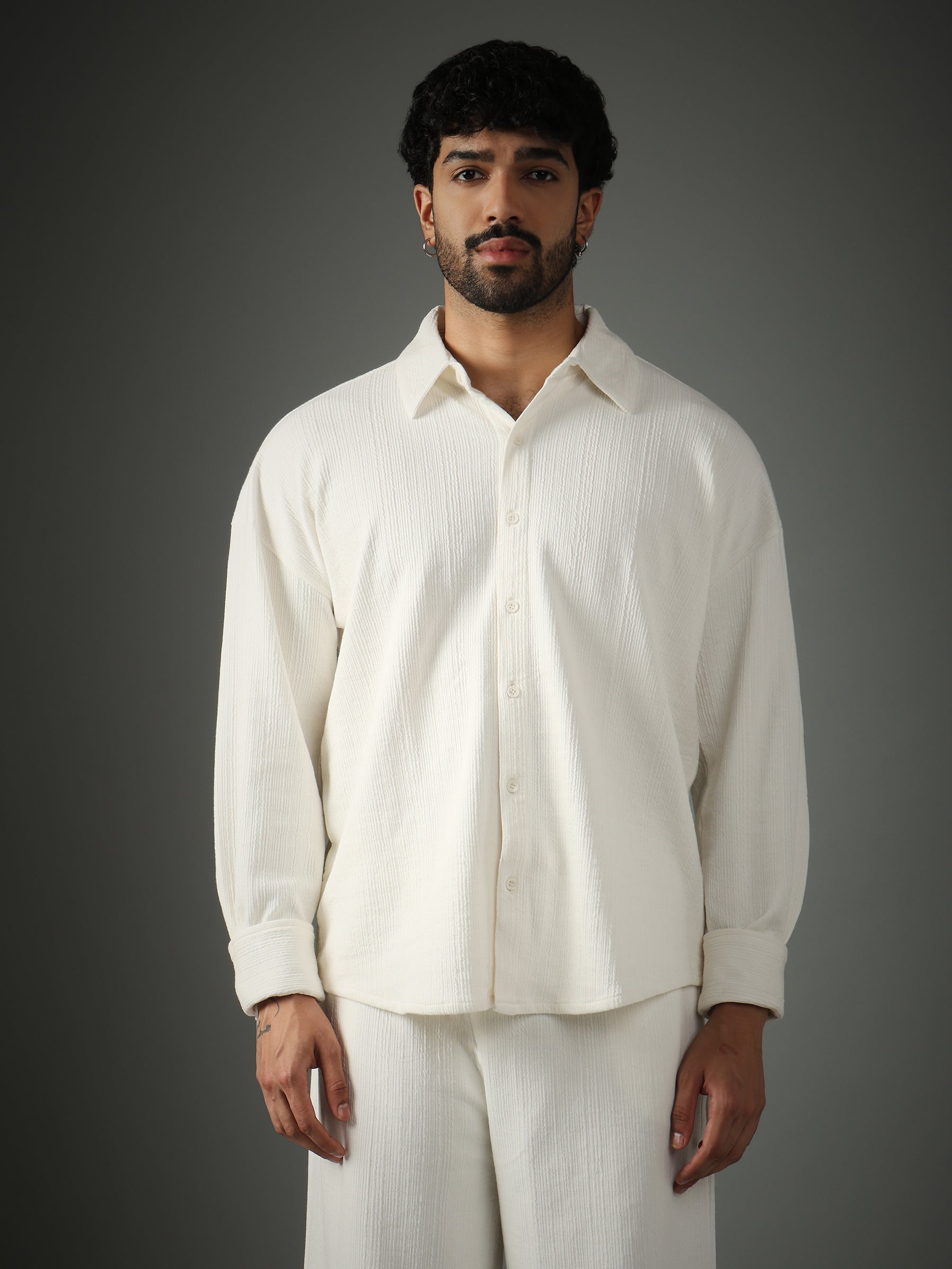 Chapter2Drip Crossknit White shirt