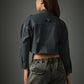 Olive Cropped Jacket