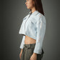 LIGHT BLUE CROPPED  JACKET