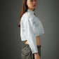 LIGHT BLUE CROPPED  JACKET