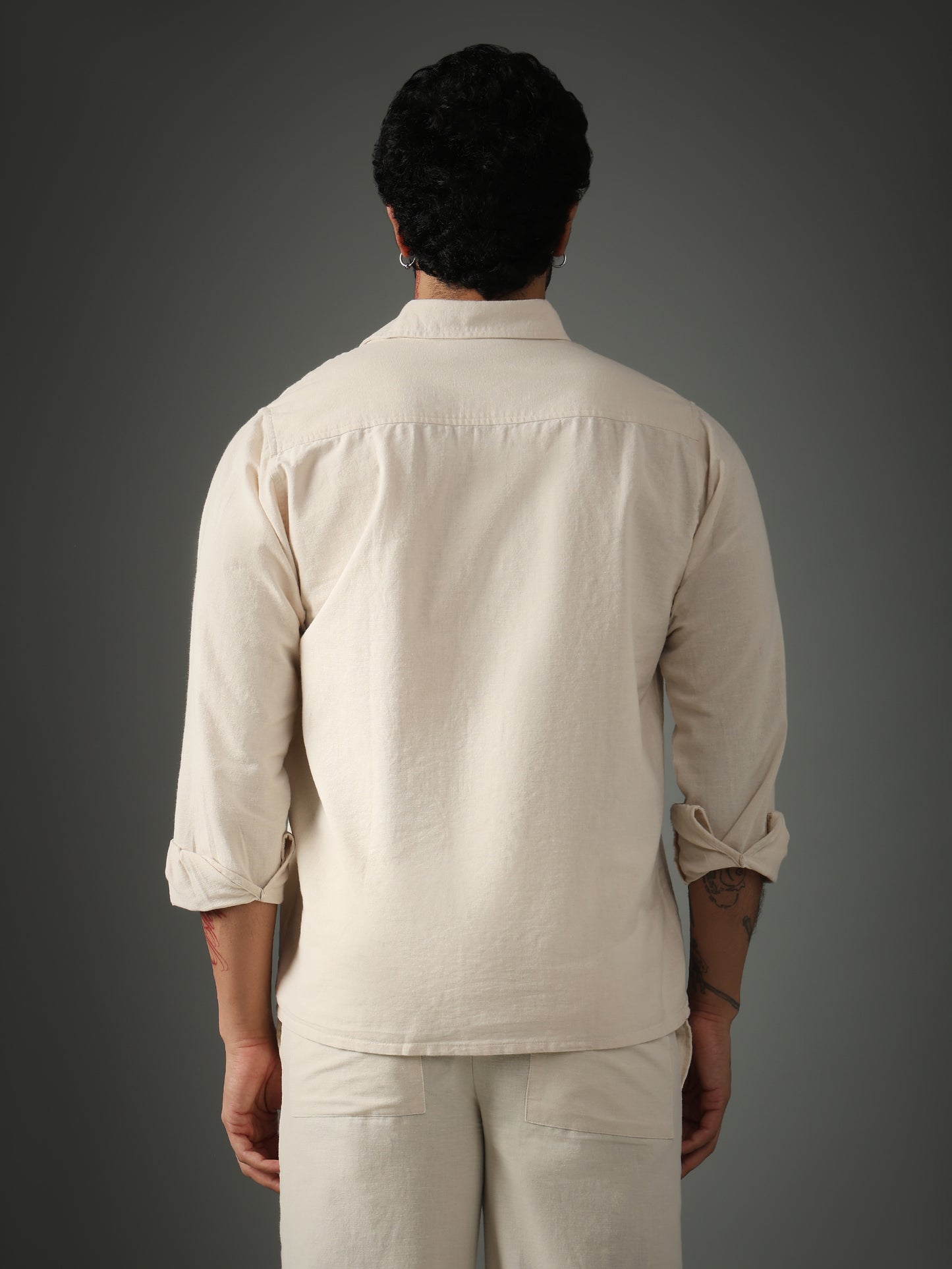 Off-White Linen-Cotton Shirt
