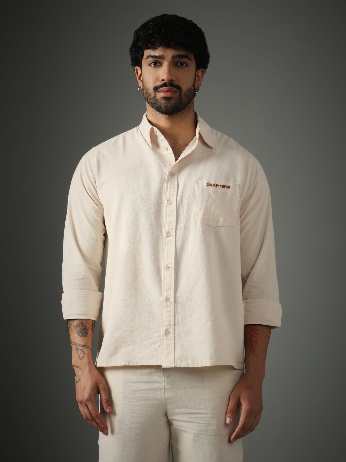 Off-White Linen-Cotton Shirt