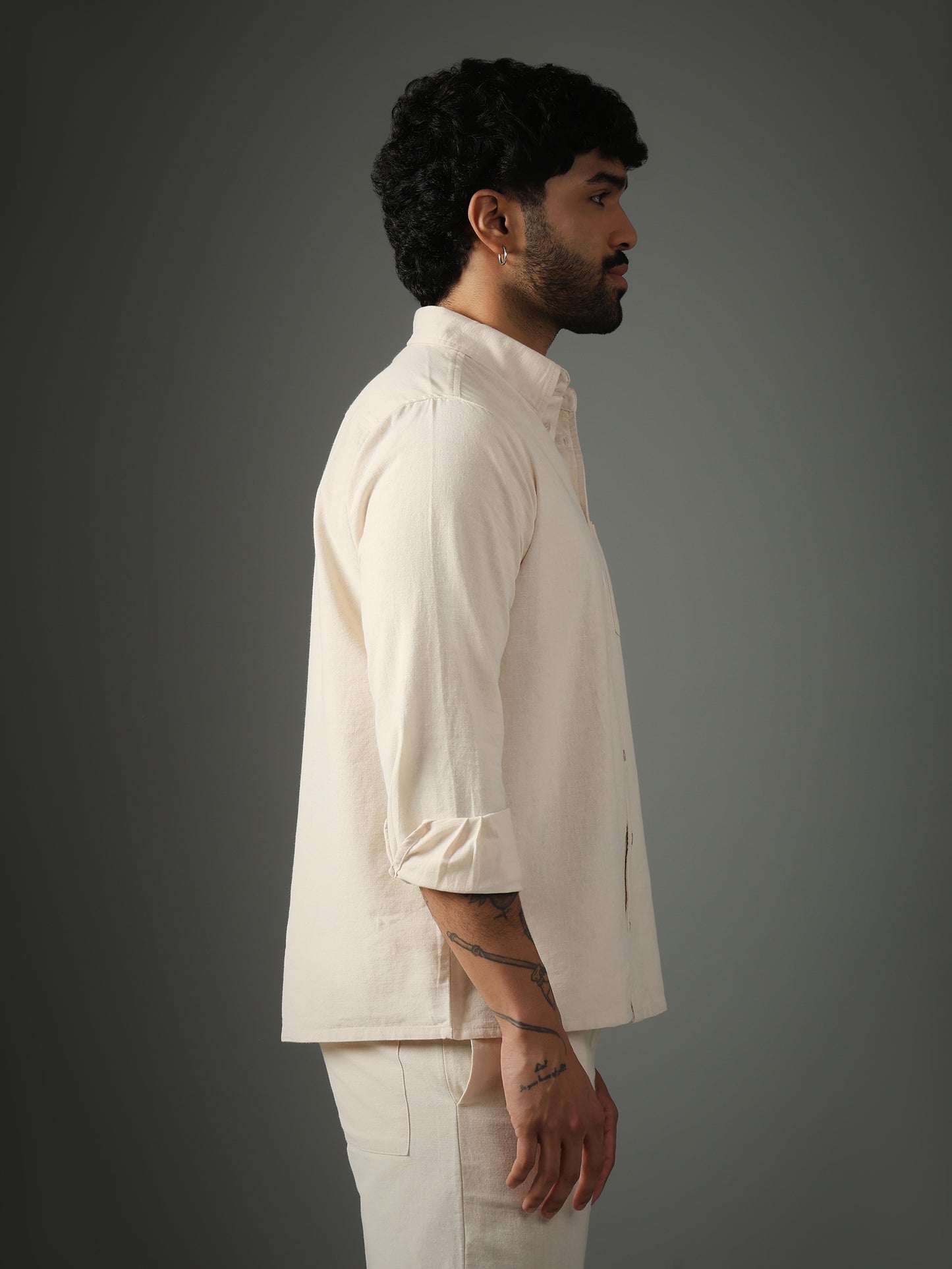 Off-White Linen-Cotton Shirt