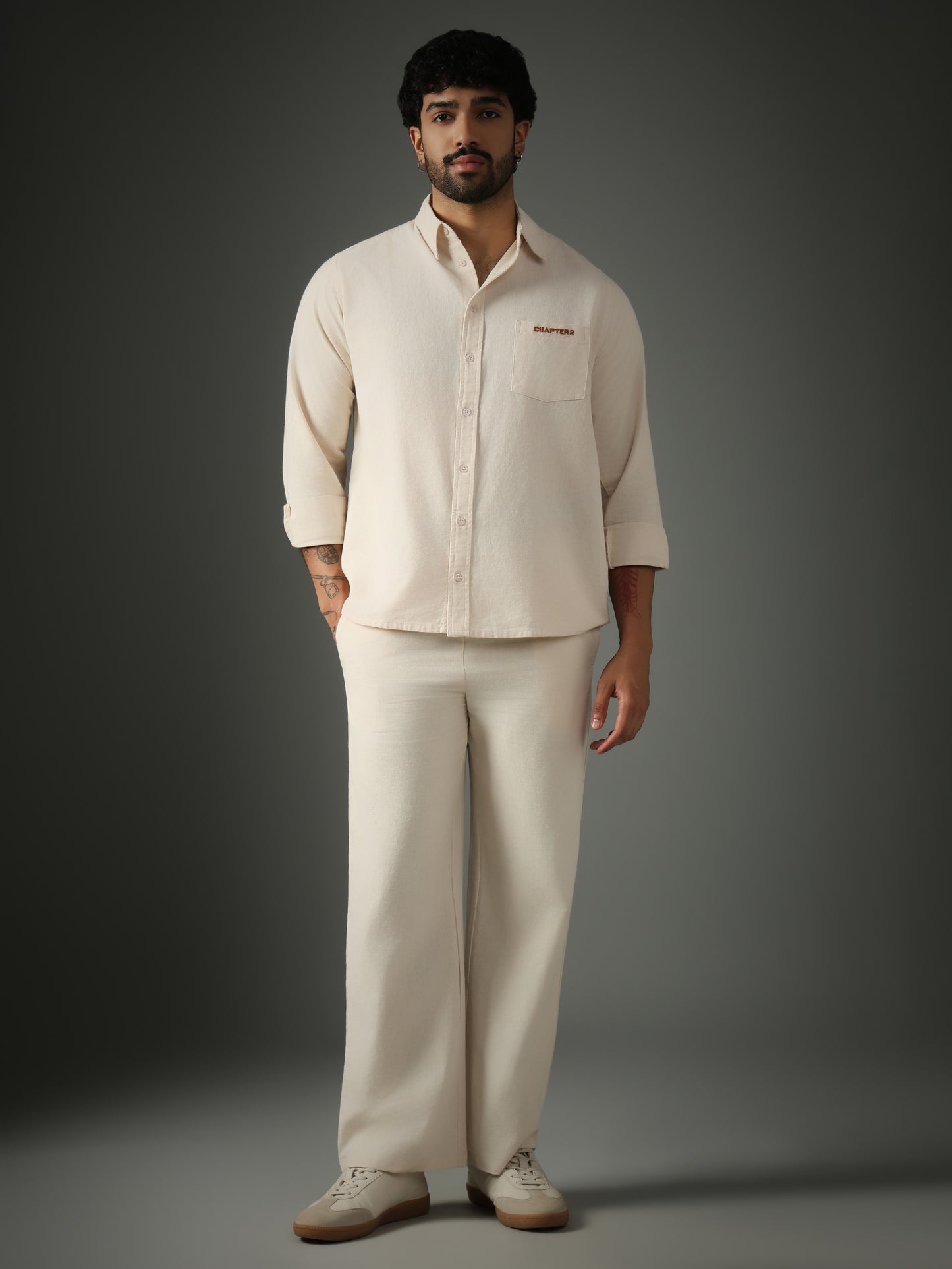 Off-White Linen-Cotton Shirt