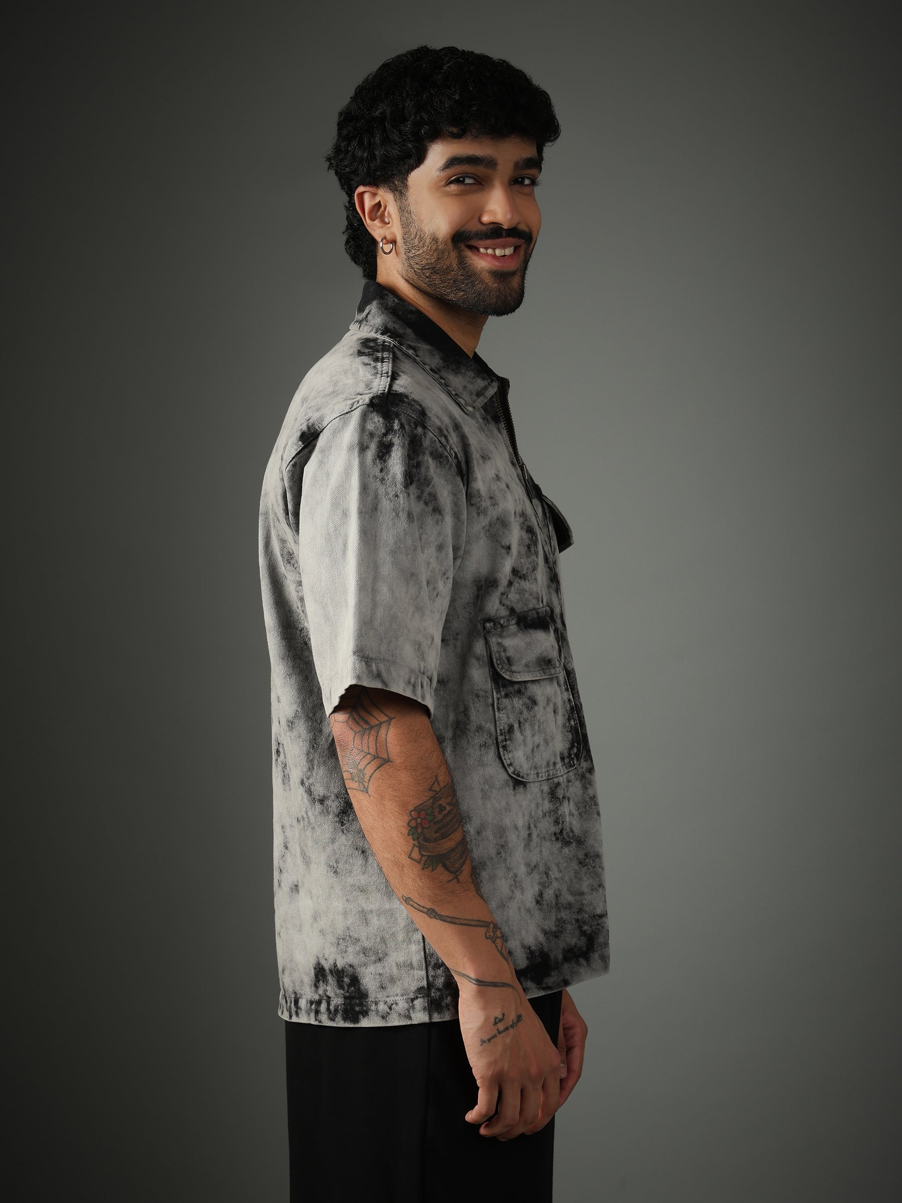 Chapter2Drip Acid Wash zipper shirt — view 5