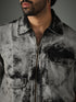 Chapter2Drip Acid Wash zipper shirt