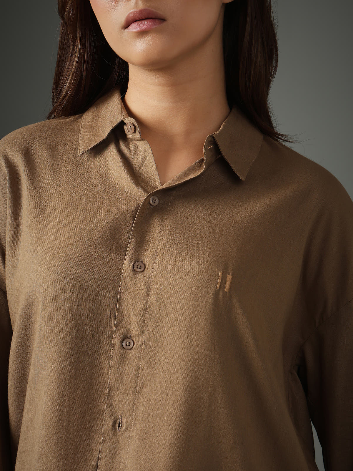 Chapter2Drip Mocha Brew linen shirt