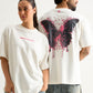 WHITE METAMORPHED BUTTERFLY T-SHIRT