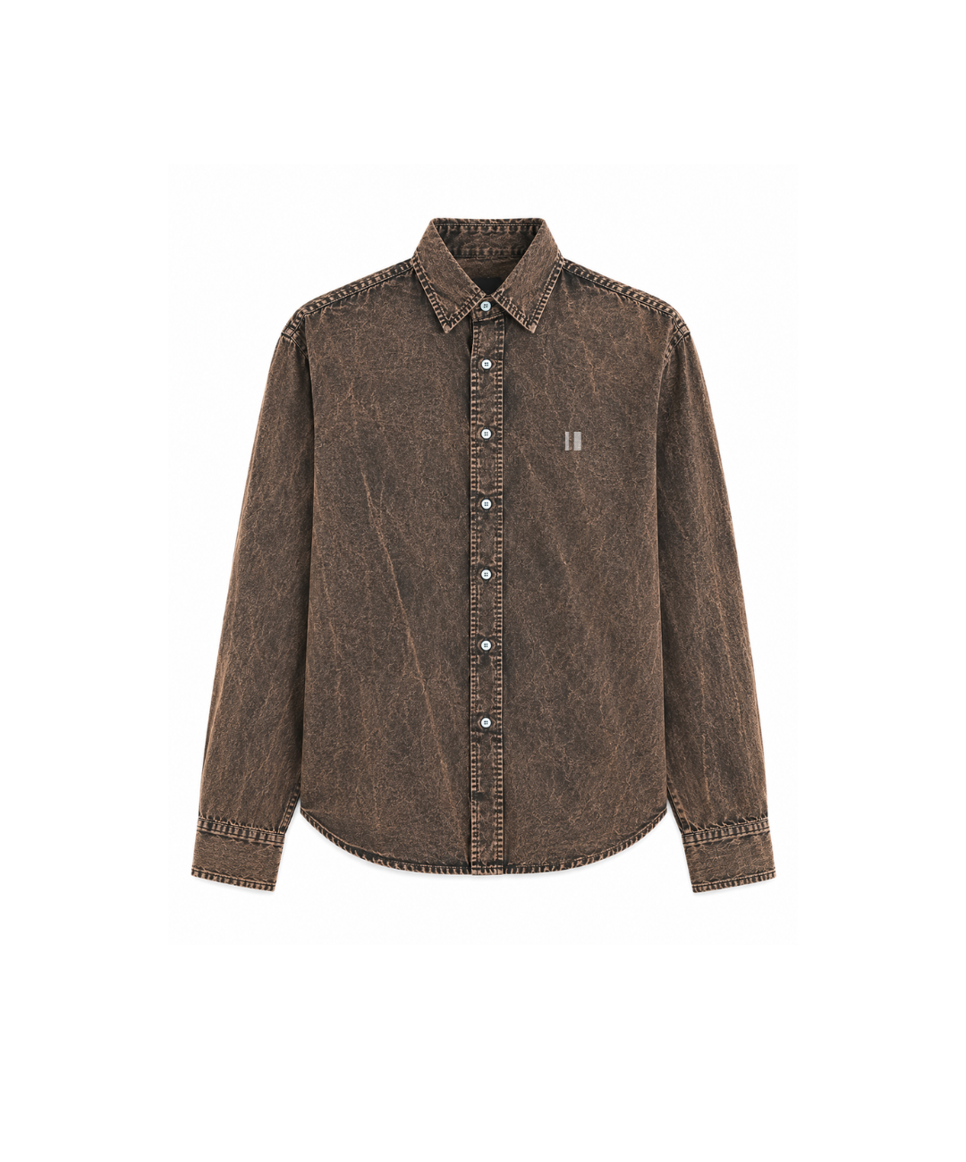 Washed Past Brown Linen Shirt