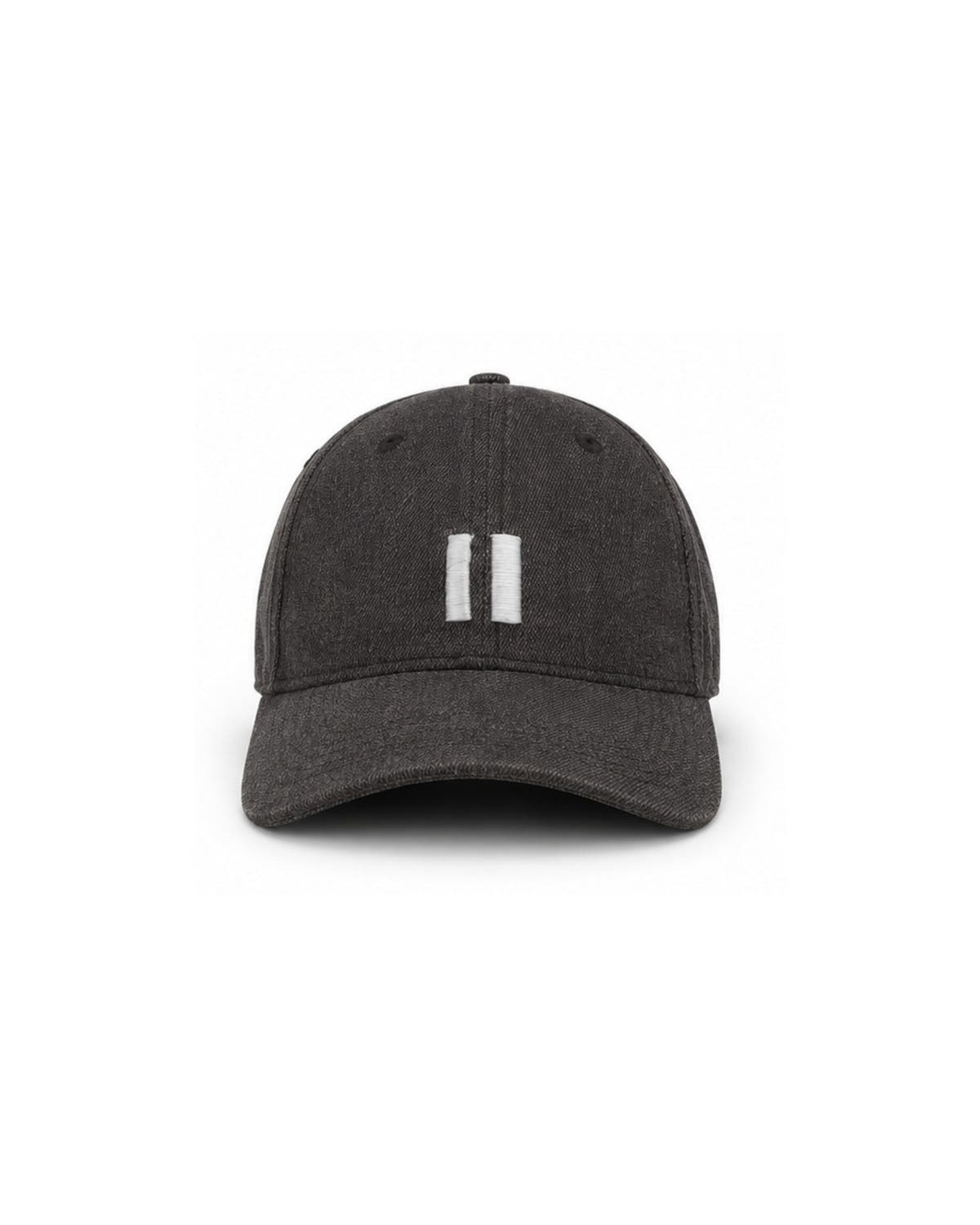 Black wash denim cap