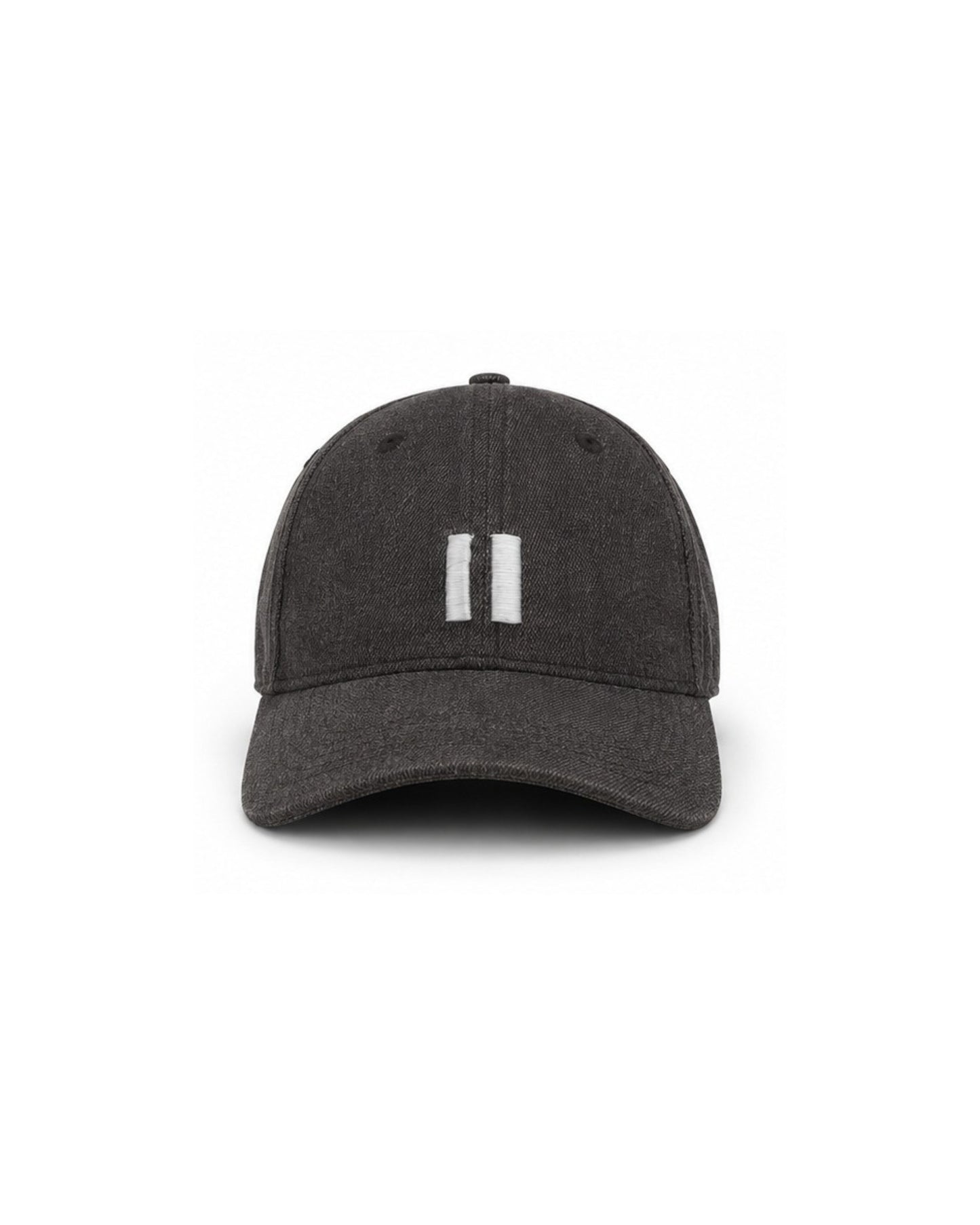 Black wash denim cap
