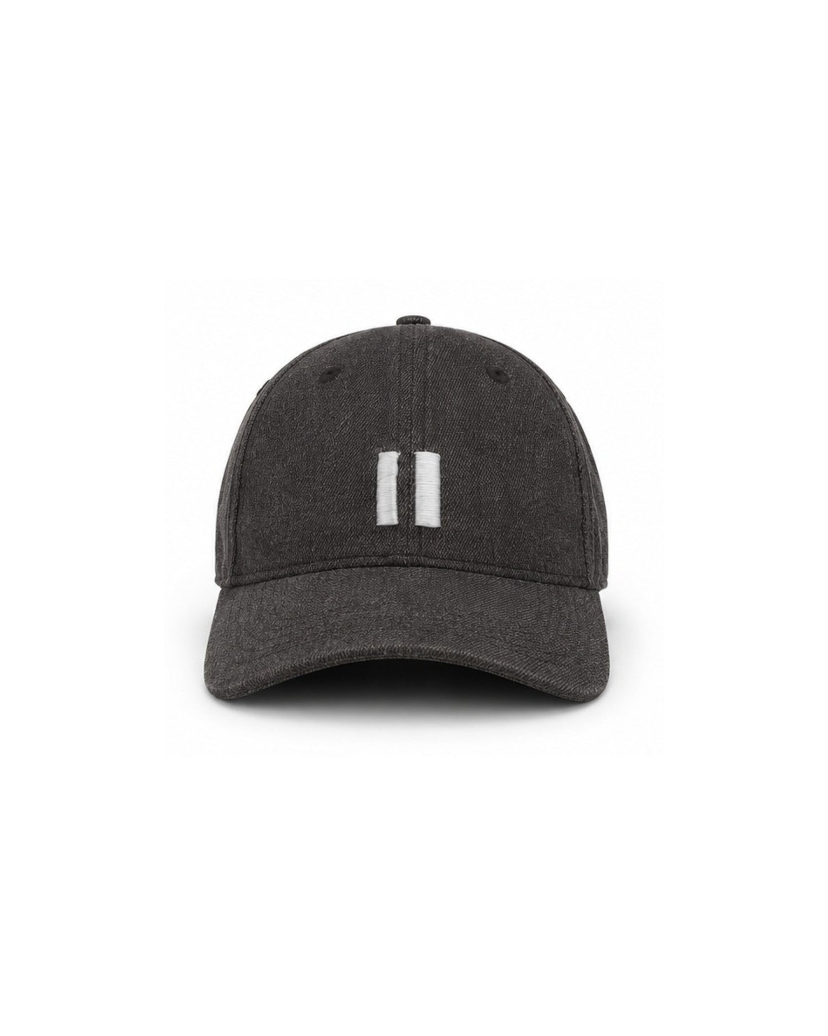 Black wash denim cap