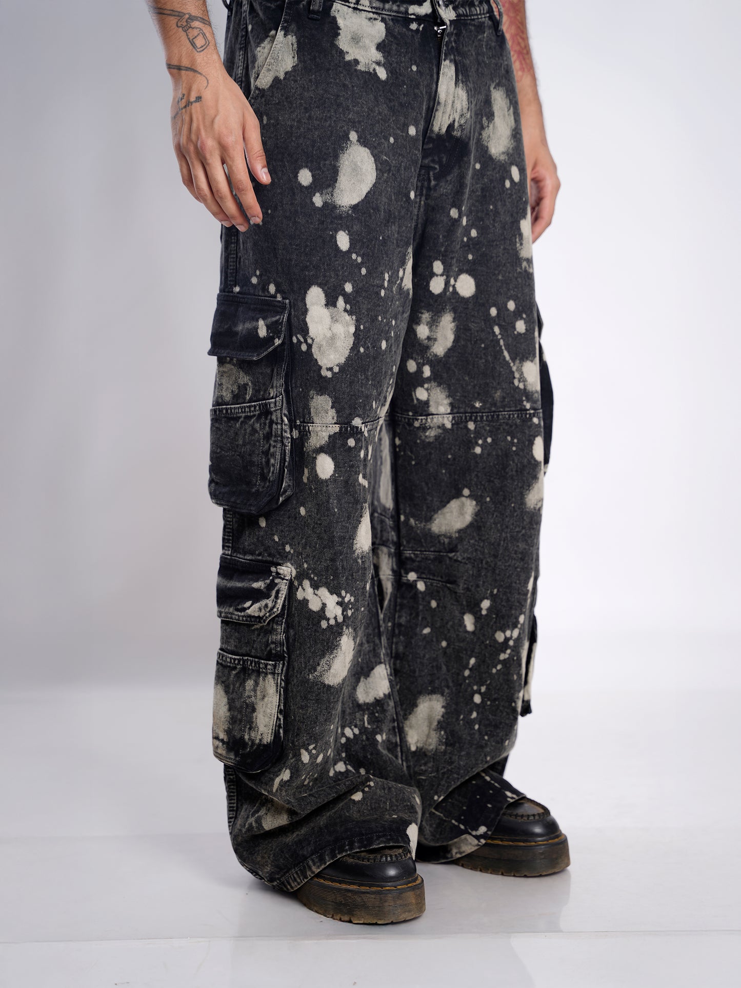 Black Hypo Denim Cargo