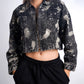 Black Hypo Denim Cropped Jacket