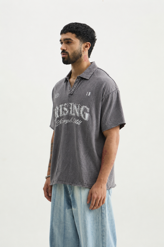 Rising Through All Charcoal Polo