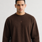 Mocha Brown Full Sleeve Waffle T-shirt