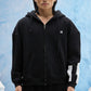 Black Everyday Zipper Hoodie