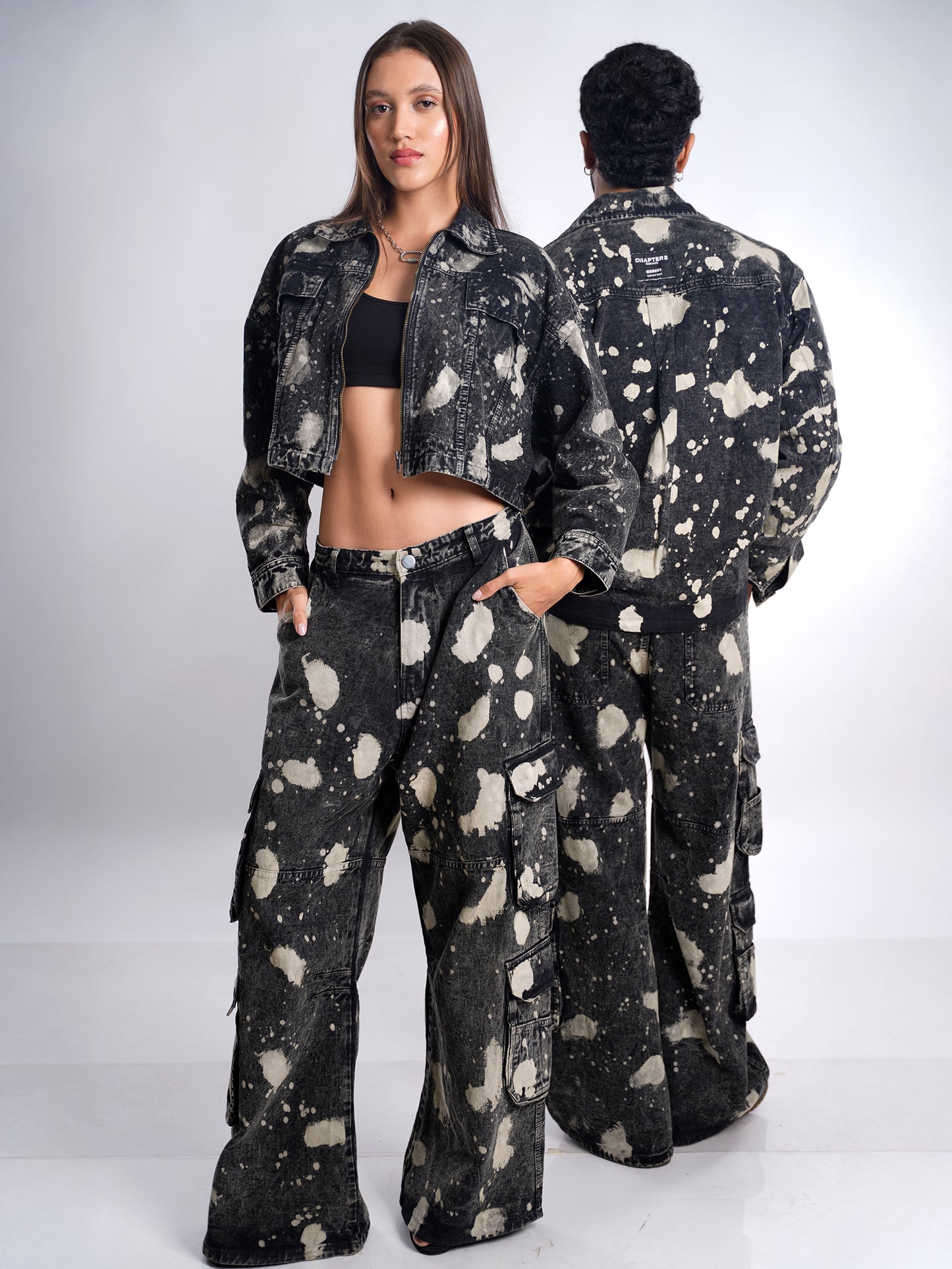 Black Hypo Denim Cargo