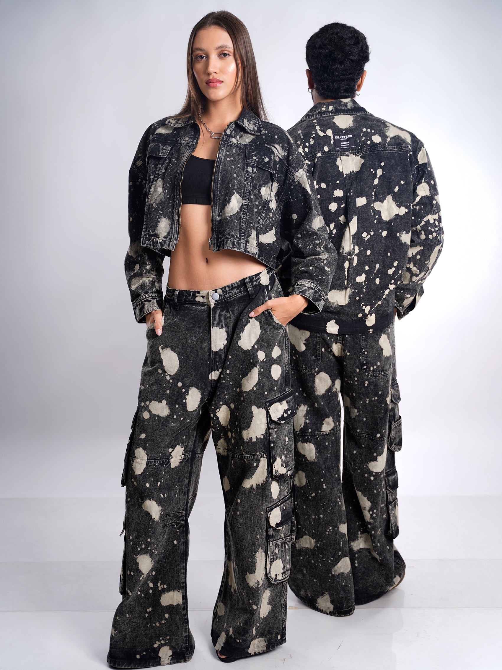 Black Hypo Denim Cargo