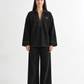 Black Denim Kurta Set