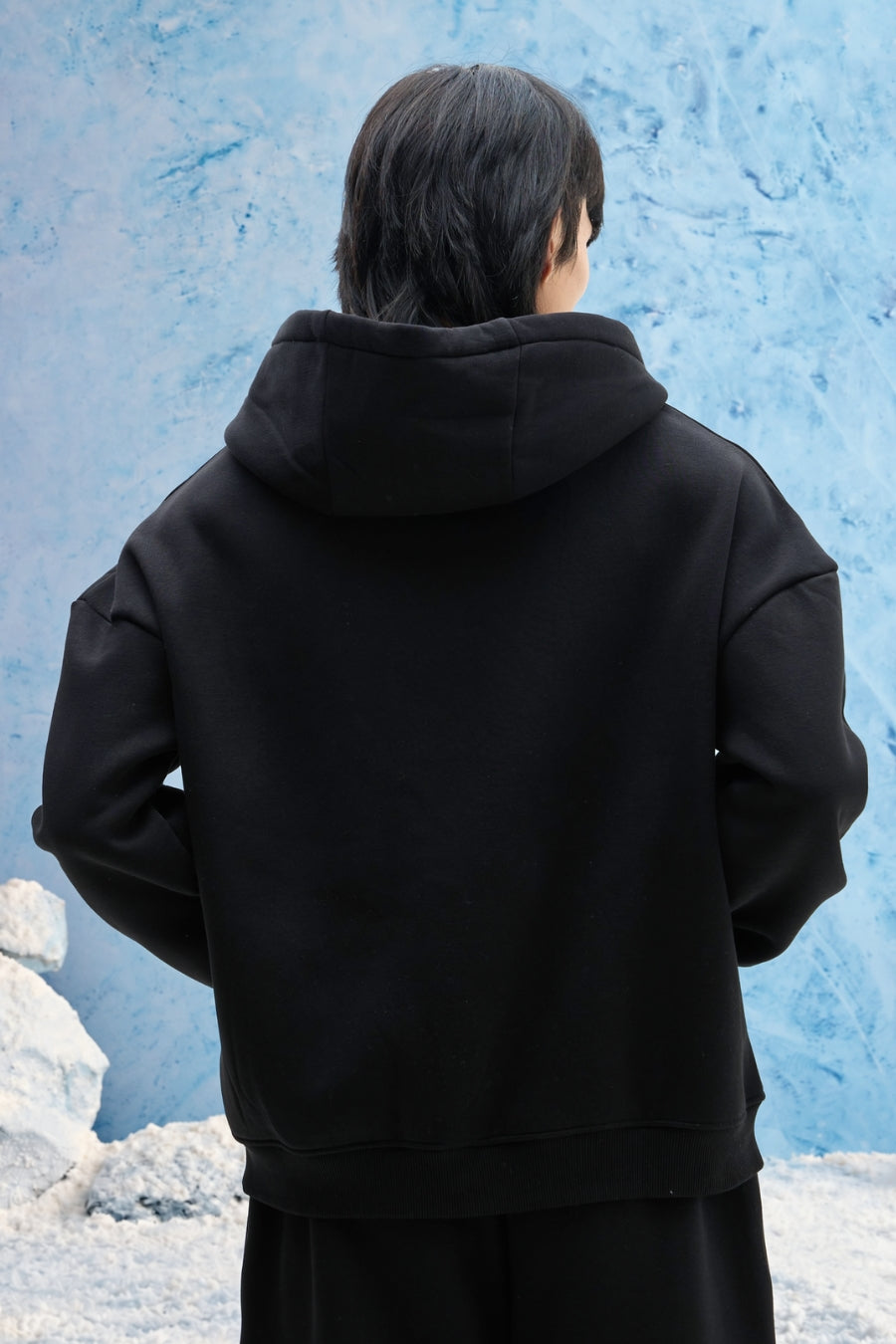 Black Everyday Zipper Hoodie
