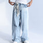 Light Blue Brushed Baggy jeans