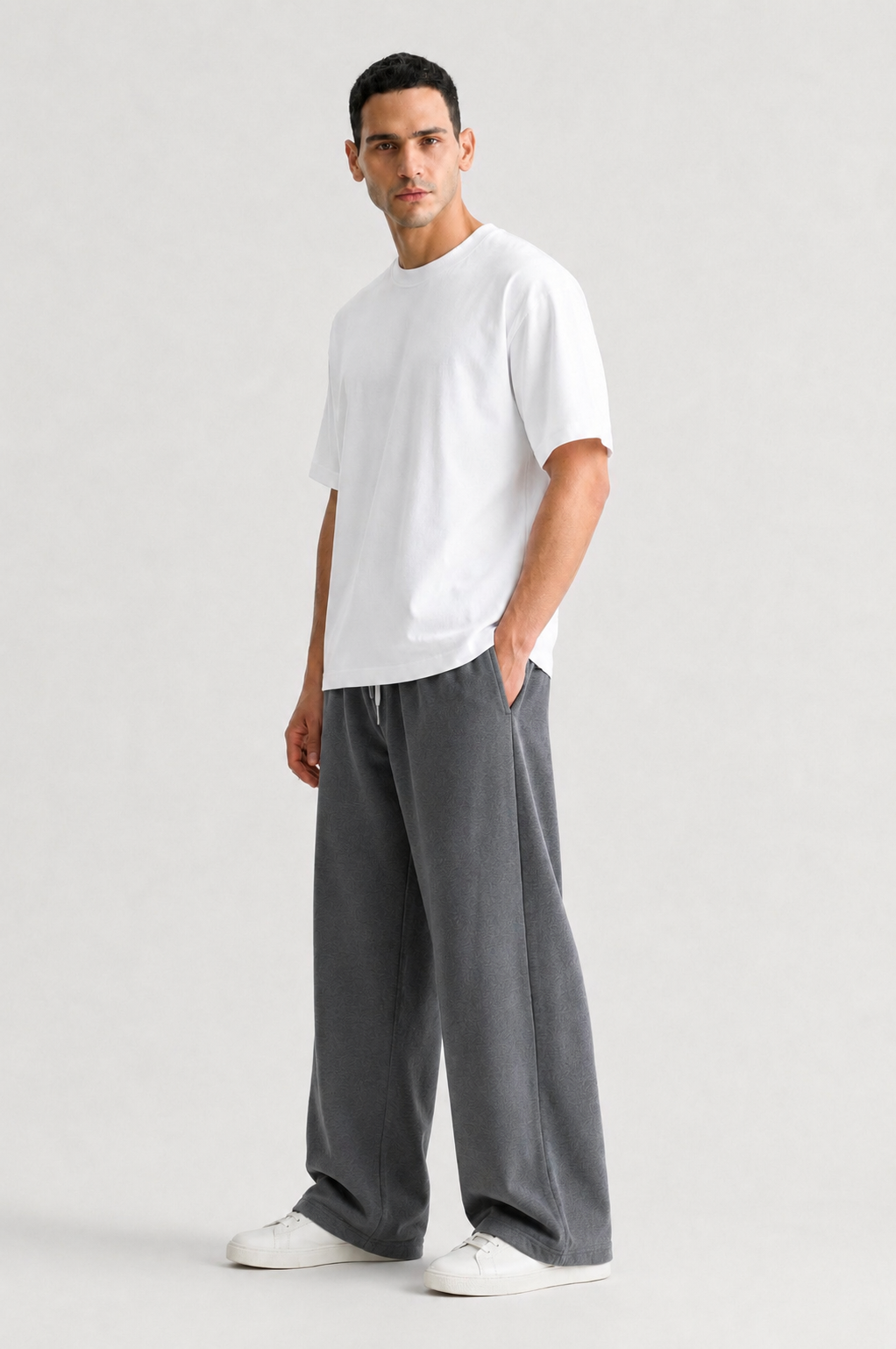 Steel Grey Baggy Joggers